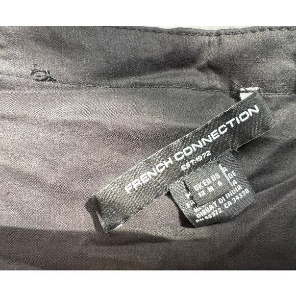 FRENCH CONNECTION WMNS 8 CRISTYN BIRDIE LINEN BLEND HALTER MINI DRESS BLACK NEW - Picture 10 of 13